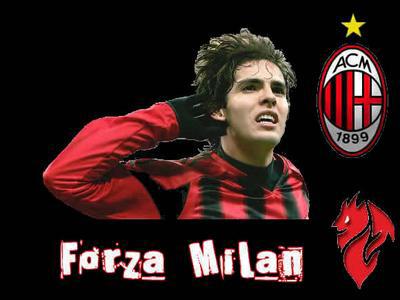 kaka avec le grang milan ac